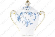 Sucrier aux bouquets bleus par