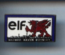 RARE PINS PIN'S .. PETROLE OIL / ELF MILFORD UNITED KINGDOM DRAGON ¤7K