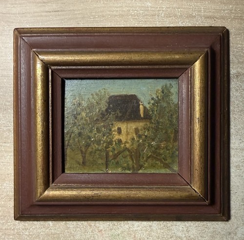 Tableau miniature huile - miniature,