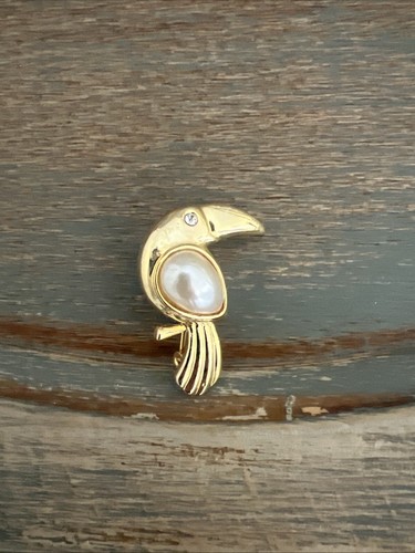 Broche vintage toucan metal - vintage,