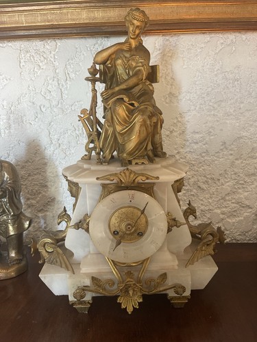 Pendule ancienne bronze - ancienne, et