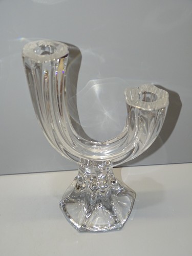 Joli bougeoir double cristal - bougeoir,