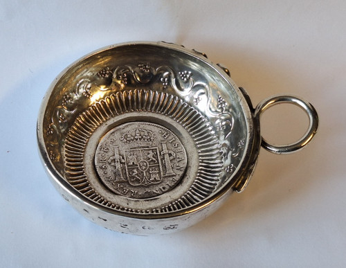 Tastevin argent massif - en,