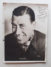 GRAND PHOTO DÉDICACÉ AUTOGRAPHE DE FERNANDEL 1944 PHOTO R.TOMATIS
