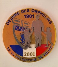 Médaille de table oeuvre des orphelins de la police, numérotée