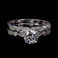 925 Bague en Argent Rond Simulé Zircone 6mm Pierre Précieuse Bijoux Assorti Sz 8