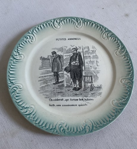 Assiette parlante ancienne - assiette,