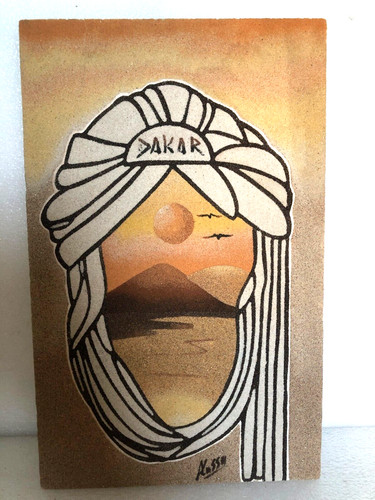 Tableau peinture sable coloré - peinture,