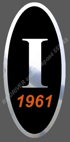 Sticker adesivo 1961 cromo - adesivo,