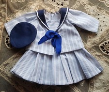 joli ensemble marin taille bleuette poupée ancienne