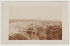 carte photo allemande officier avec binoculaire et couteau de tranchée Côte 189 