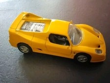 Voiture de Collection  1/32  Ferrari Jaune TBE  Puzz Back  Jeux Jouet (C4)