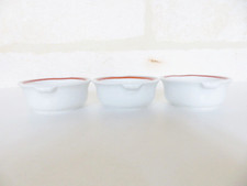 3 PETITS POTS RAMEQUINS A OREILLES A FOUR PORCELAINE D'AUTEUIL SERVICE BISTROT