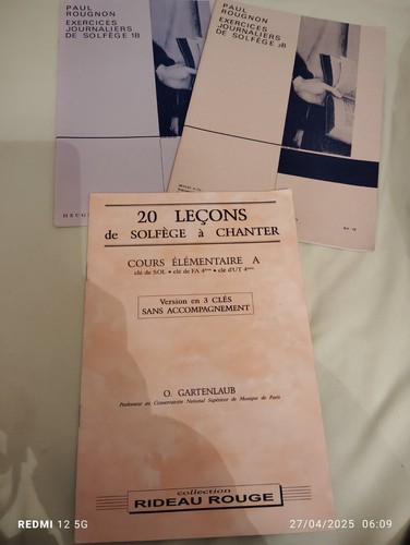 Lot livres solfege a - 3, "solfege