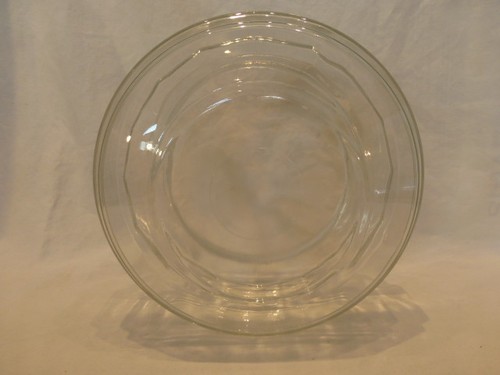 Clear glass round hex - 10",