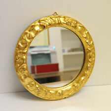 Miroir Rond en Bois Couleur Or