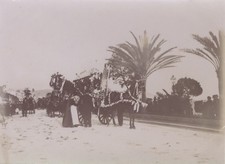 NICE Bataille des fleurs France Photo n4 Snapshot Vintage Citrate 1896