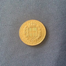 pièce or marquée Albertvs 1849  20 lire de Carlo Alberto roi de Sardaigne 