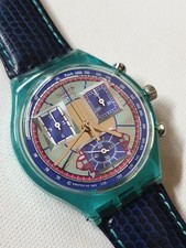 Montre Vintage SWATCH Chrono  Echo Déco AG1993 22 Bijoux Bel État
