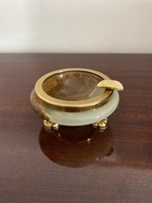 Cendrier Vintage onyx et laiton Années 60 - 70