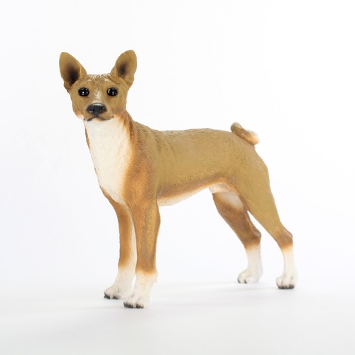 Figurine basenji statue - basenji, peinte