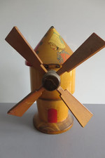 Ancienne tirelire moulin en bois