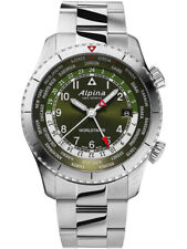 Alpina AL-255GR4S26B Startimer Pilot Worldtimer Montre Homme 41mm 10ATM