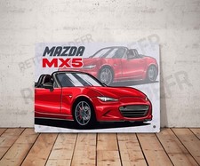 Plaque métal vintage Mazda Mx5 Enseigne Garage Décoration atelier Déco jap