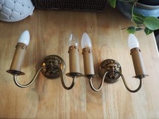 Paire appliques en laiton &
