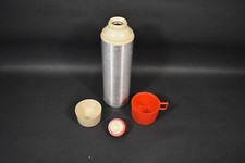 VINTAGE King Seely 1qt Quart Ribbed Aluminum Thermos Bottle No. 2484