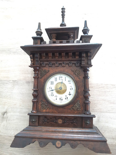 Ancienne pendule reveil - pendule, bois