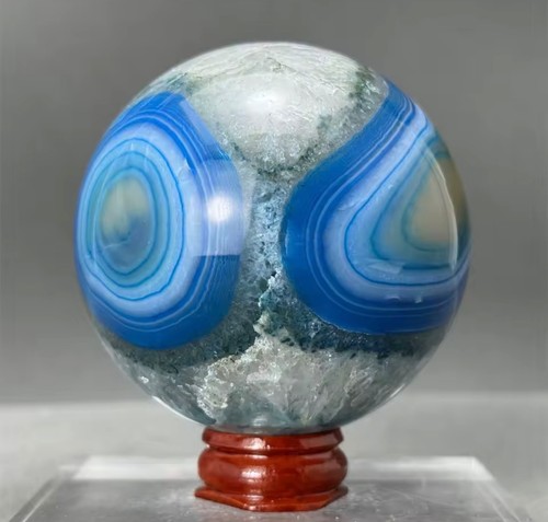 Sphère agate bleue - agate,