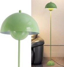 Lampadaire Vert en Acier avec Abat-jour Bombé – Design Scandinave Rétro – Écl...