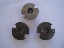 Lot de 3 anciens écrous d'espagnolette en acier brut