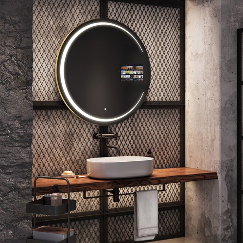 Miroir rond salle bain - miroir,