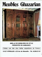 Publicité Advertising 109 1979  meubles Ghazarian  bibliothèque Provençale noyer