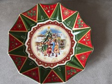 VILLEROY & BOCH PLAT DE NOËL ENFANTS CHANTANT DEVANT LE SAPIN
