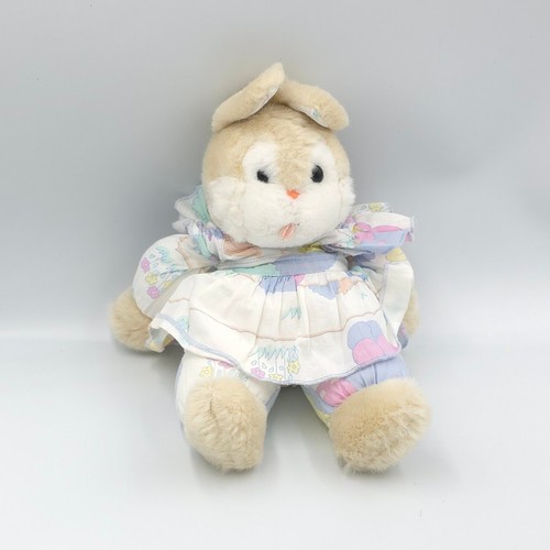 Ancienne peluche lapin beige