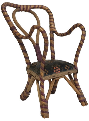 Ancien fauteuil osier debut - ancien, en