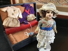 Poupees, ancienne mignonnette, tête, composition marqué SFBJ  Paris 8, 13 cm