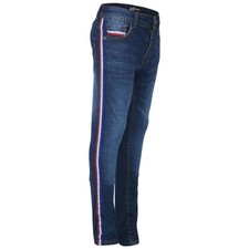 Enfants Garçons Jean Contraste Étanchées Bleu Foncé Extensible Pantalon 5-13 Ans