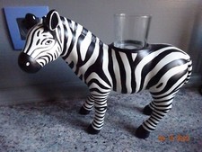 PARTYLITE  PORTE - BOUGIE  A  RÉCHAUD  OU  LAMPION   ZEBRE  " PARTYLITE "