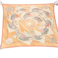 Foulard Hermès soie orange