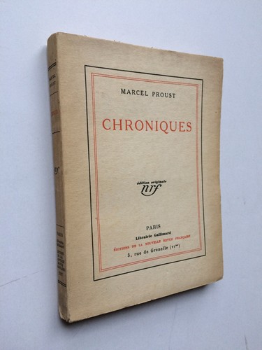 Marcel proust chroniques - ",