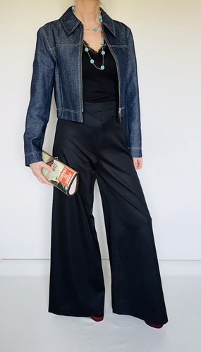 Pantalon taille haute patte