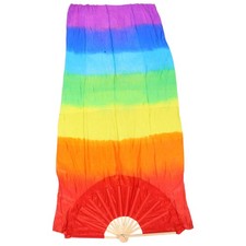  Éventail long en soie pour