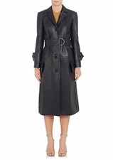 Trench coat noir cuir - en,