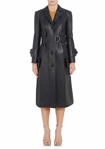 Trench coat noir - en, cuir