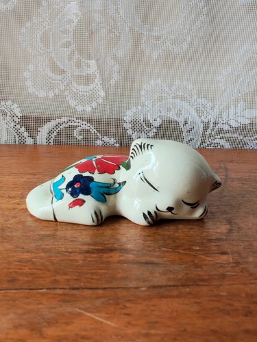 Chat endormi céramique - chat,