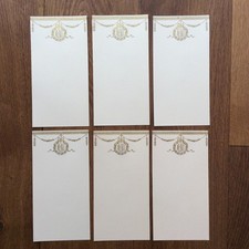 6 Anciens Menus Gaufrés OR 1900 Vierge - Restaurant Bistrot Café